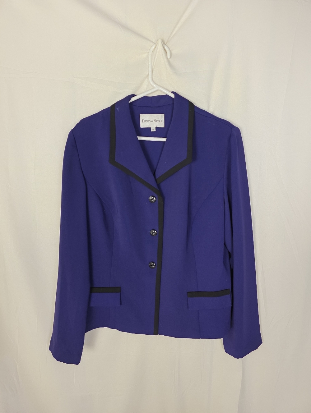 Danny & Nicole Royal Purple Blazer with Black Trim